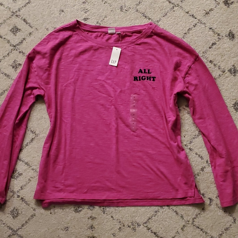 GAP Pink long sleeve shirt